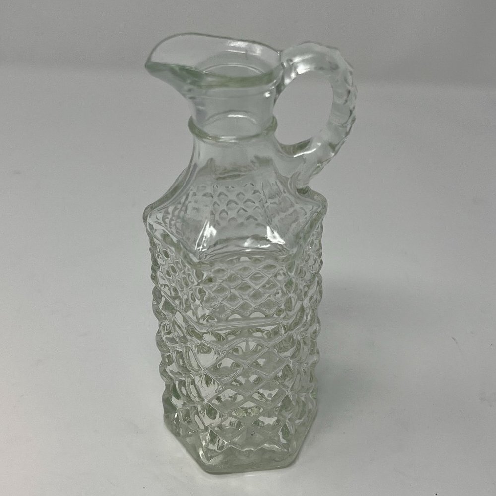 vintage anchor hocking wexford glass carafe pitcher clear